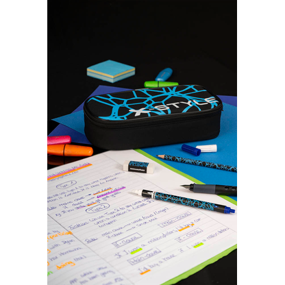 Artikelbild 4 für EBERHARD FABER Schlampermäppchen Jumbo schwarz / blau, 21,5 x 10,5 cm, Artikelnummer 106656