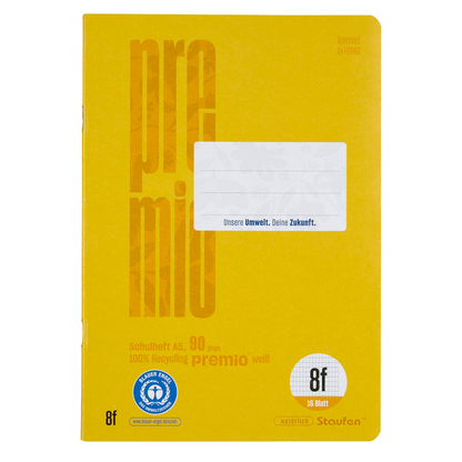 Artikelbild 3 für Staufen® Schulheft Premio Lineatur 8f rautiert DIN A5 Außenrand, 16 Blatt, 1 St., Artikelnummer 453328