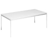 Artikelbild 1 für viasit System4 Schreibtisch transparent rechteckig, 4-Fuß-Gestell chrom 200,0 x 100,0 cm, Artikelnummer 214106