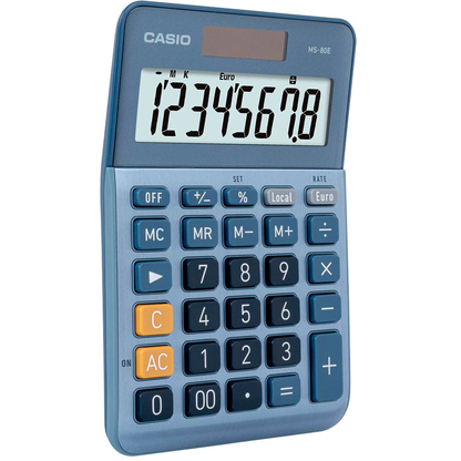 Artikelbild 2 für CASIO MS-80E Tischrechner blau, Artikelnummer 327872