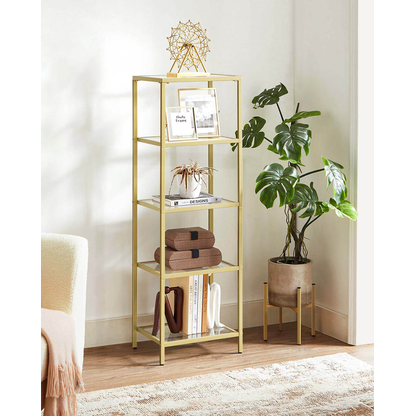 Artikelbild 3 für VASAGLE Bücherregal gold 40,0 x 30,0 x 124,5 cm, 1 St., Artikelnummer 262507