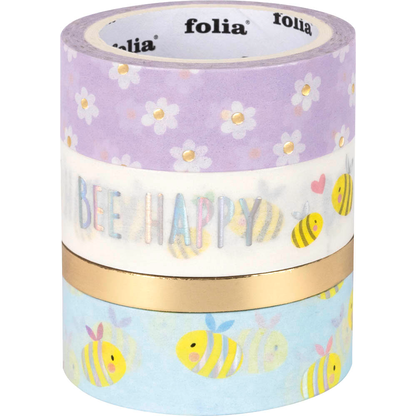 Artikelbild 3 für folia BEE Deko-Klebeband matt 15,0/5,0 mm x 5,0 m 4 Rollen, Artikelnummer 528651