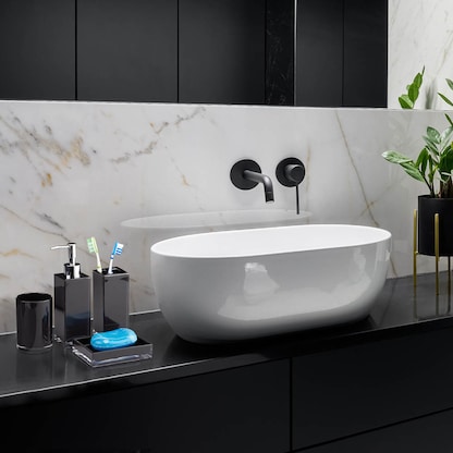 Artikelbild 5 für relaxdays Badaccessoires-Set weiß, 1 Set, Artikelnummer 373177