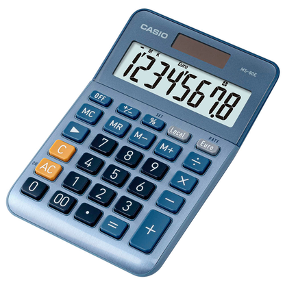 Artikelbild 3 für CASIO MS-80E Tischrechner blau, Artikelnummer 327872