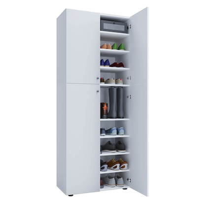 Artikelbild für VCM my home Schuhschrank XXL Lona, 914009 weiß 8 Fachböden 70,0 x 37,0 x 182,0 cm, Artikelnummer 388221