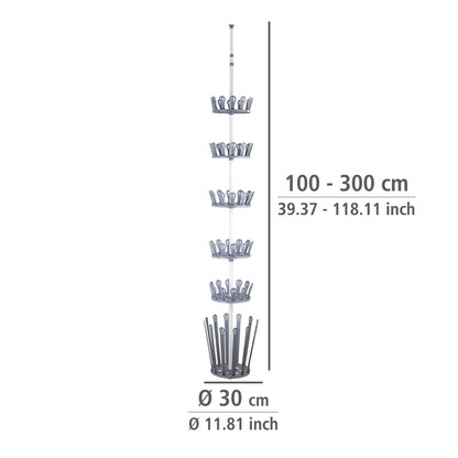Artikelbild 5 für WENKO Teleskop-Schuhregal Achilles weiß, grau 30,0 x 30,0 x 100,0 - 300,0 cm, 1 St., Artikelnummer 529143