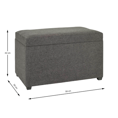 Artikelbild 2 für HAKU Möbel Sitztruhe 52126 anthrazit Holz 58,0 cm, Artikelnummer 192269