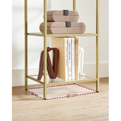 Artikelbild 5 für VASAGLE Bücherregal gold 40,0 x 30,0 x 124,5 cm, 1 St., Artikelnummer 262507