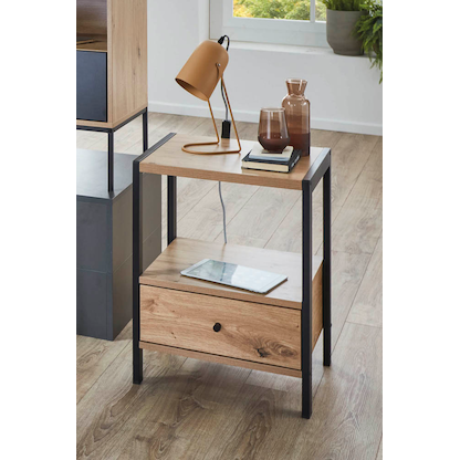 Artikelbild 3 für HAKU Möbel Konsole Nachttisch rechteckig MDF-Platte eiche 48,0 x 43,0 x 60,0 km, 1 St., Artikelnummer 340089