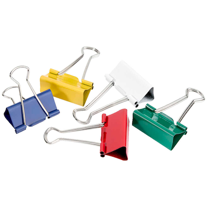 Artikelbild für Gowi Foldbackklammern farbsortiert 4,1 cm, 12 St., Artikelnummer 721417