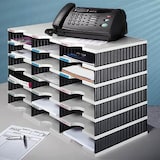 Artikelbild 1 für styro Sortierstation Styrodoc grau/schwarz mit 18 Fächern, Artikelnummer 435784