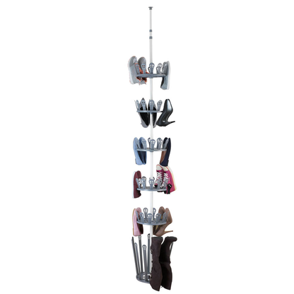 Artikelbild für WENKO Teleskop-Schuhregal Achilles weiß, grau 30,0 x 30,0 x 100,0 - 300,0 cm, 1 St., Artikelnummer 529143