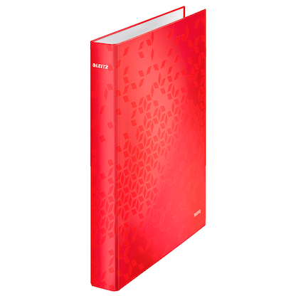 Artikelbild 2 für LEITZ WOW Ringbuch 2-Ringe rot 4,0 cm DIN A4, 1 St., Artikelnummer 235053