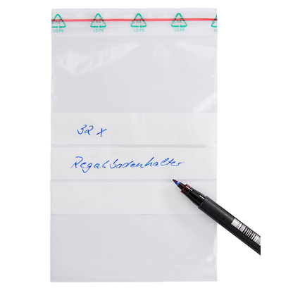 Artikelbild 2 für Druckverschlussbeutel 50 µm 16,0 x 22,0 cm, mit Textfeld, 100 St., Artikelnummer 647834