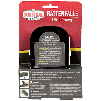 Artikelbild 5 für SUBSTRAL® Celaflor® Rattenfalle Ultra Power schwarz, 1 St., Artikelnummer 664739