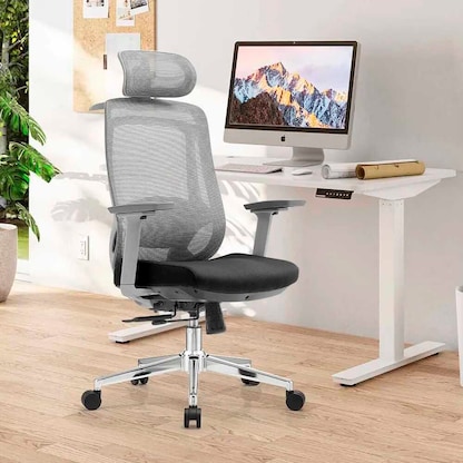 Artikelbild 9 für LÜLLMANN Bürostuhl, 210460 Stoff grau, Gestell alu, Artikelnummer 790947