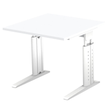 Artikelbild 1 für HAMMERBACHER US08 höhenverstellbarer Schreibtisch weiß quadratisch, C-Fuß-Gestell weiß 80,0 x 80,0 cm, Artikelnummer 865523