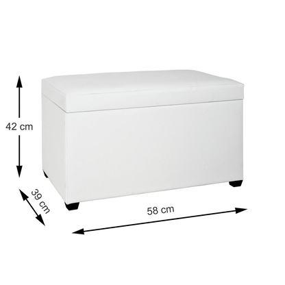 Artikelbild 2 für HAKU Möbel Sitztruhe 52324 weiß Holz 58,0 cm, Artikelnummer 192478