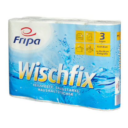 Artikelbild 4 für FRIPA Küchenrollen Wischfix 3-lagig, 32 Rollen, Artikelnummer 259834