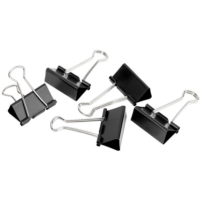 Artikelbild für Gowi Foldbackklammern schwarz 4,1 cm, 12 St., Artikelnummer 721559