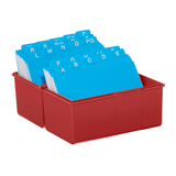 Artikelbild 1 für HAN A7 Karteikasten DIN A7 für 300 Karteikarten rot mit Deckel, Artikelnummer 244754