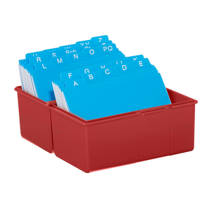 Artikelbild für HAN A7 Karteikasten DIN A7 für 300 Karteikarten rot mit Deckel, Artikelnummer 244754