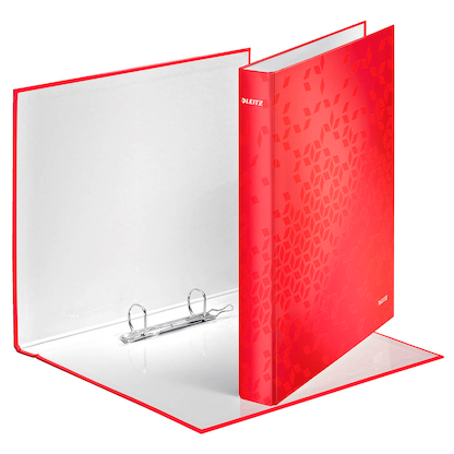 Artikelbild für LEITZ WOW Ringbuch 2-Ringe rot 4,0 cm DIN A4, 1 St., Artikelnummer 235053