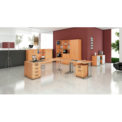 Artikelbild 6 für HAMMERBACHER Regalschrank Haziender, V6770/6/6/SG buche 80,0 x 42,0 x 200,4 cm, 1 St., Artikelnummer 792580