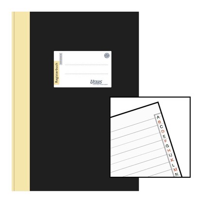 Artikelbild für Ursus Geschäftsbuch DIN A4 liniert, schwarz/gelb Hardcover 192 Seiten, 1 St., Artikelnummer 832709