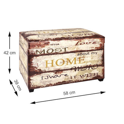 Artikelbild 2 für HAKU Möbel Sitztruhe 52922 Motiv Schriftzug Holz 58,0 cm, Artikelnummer 192528
