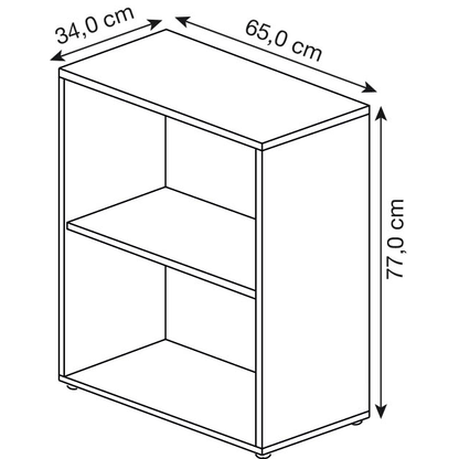 Artikelbild 2 für MÖBELPARTNER Aktenregal weiß 65,0 x 34,0 x 77,0 cm, 1 St., Artikelnummer 856841