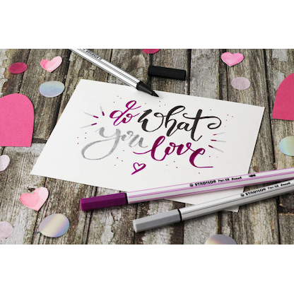 Artikelbild 6 für STABILO Pen 68 brush Brush-Pens schwarz, 10 St., Artikelnummer 272181