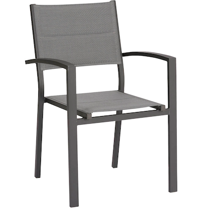 Artikelbild für BEST Gartenstuhl mit Armlehnen Varese anthrazit, 1 St., Artikelnummer 383541