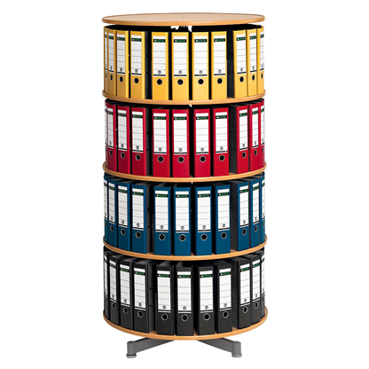 Artikelbild für reef Ordnerdrehsäule buche bis zu 96 Ordner, Komplett drehbar, H: 158,0 cm, Artikelnummer 752881