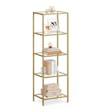 Artikelbild 1 für VASAGLE Bücherregal gold 40,0 x 30,0 x 124,5 cm, 1 St., Artikelnummer 262507