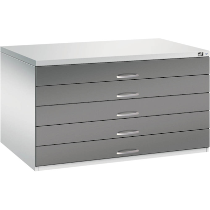 Artikelbild 4 für CP 7200 Planschrank lichtgrau, stahlgrau 5 Schubladen 135,0 x 96,0 x 76,0 cm, 1 St., Artikelnummer 682810