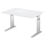 Artikelbild 1 für HAMMERBACHER US12 höhenverstellbarer Schreibtisch lichtgrau rechteckig, C-Fuß-Gestell silber 120,0 x 80,0 cm, Artikelnummer 865384