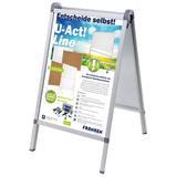 Artikelbild 1 für FRANKEN Kundenstopper Outdoor PRO silber DIN A1 2 Fächer 64,0 x 76,0 x 110,0 cm, 1 St., Artikelnummer 570426