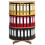 Artikelbild 1 für reef Ordnerdrehsäule buche bis zu 72 Ordner, Etagen einzeln drehbar, H: 123,0 cm, Artikelnummer 677914