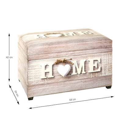 Artikelbild 2 für HAKU Möbel Sitztruhe 52923 Motiv Home Holz 58,0 cm, Artikelnummer 192557