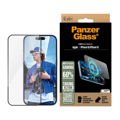 Artikelbild für PanzerGlass™ GAMING Display-Schutzglas für Apple iPhone 15, iPhone 16, Artikelnummer 507539