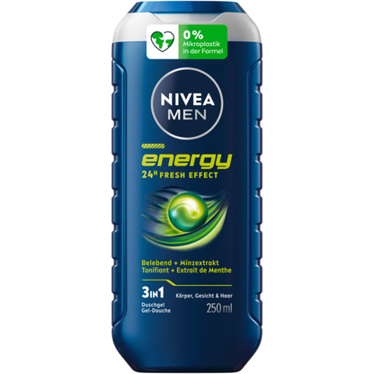 Artikelbild für NIVEA MEN Energy Duschgel & Shampoo 250 ml, Artikelnummer 627806