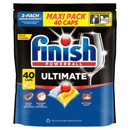 Artikelbild für finish POWERBALL ULTIMATE CITRUS Spülmaschinentabs 40 St., Artikelnummer 815229