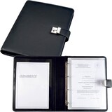 Artikelbild 1 für Alassio Ringbuchmappe Leder DIN A4 schwarz, Artikelnummer 175310