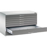Artikelbild 1 für CP 7100 Planschrank lichtgrau, stahlgrau 8 Schubladen 110,0 x 76,5 x 76,0 cm, 1 St., Artikelnummer 682652