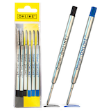 Artikelbild 1 für ONLINE® Kugelschreiberminen M schwarz, blau, 6 St., Artikelnummer 238248