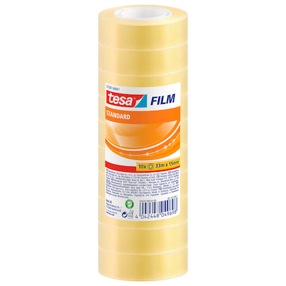 Artikelbild 2 für tesa STANDARD Klebefilm transparent 15,0 mm x 33,0 m 10 Rollen, Artikelnummer 455386