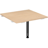 Artikelbild 1 für geramöbel Verbindungsplatte höhenverstellbar Flex buche, silber quadratisch 80,0 x 80,0 x 68,0 - 80,0 cm, Artikelnummer 880695