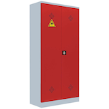 Artikelbild 1 für LÜLLMANN Umweltschrank 566254 feuerrot, lichtgrau 4 Fachböden 91,6 x 42,2 x 195,0 cm, aufgebaut, 1 St., Artikelnummer 183679