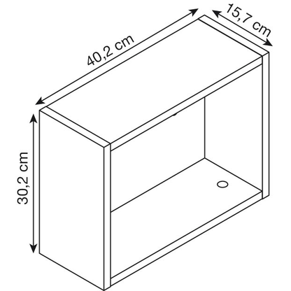 Artikelbild 2 für MÖBELPARTNER Wandregal Ekko schwarz, Akustikoptik 40,2 x 15,7 x 30,2 cm, 1 St., Artikelnummer 323707
